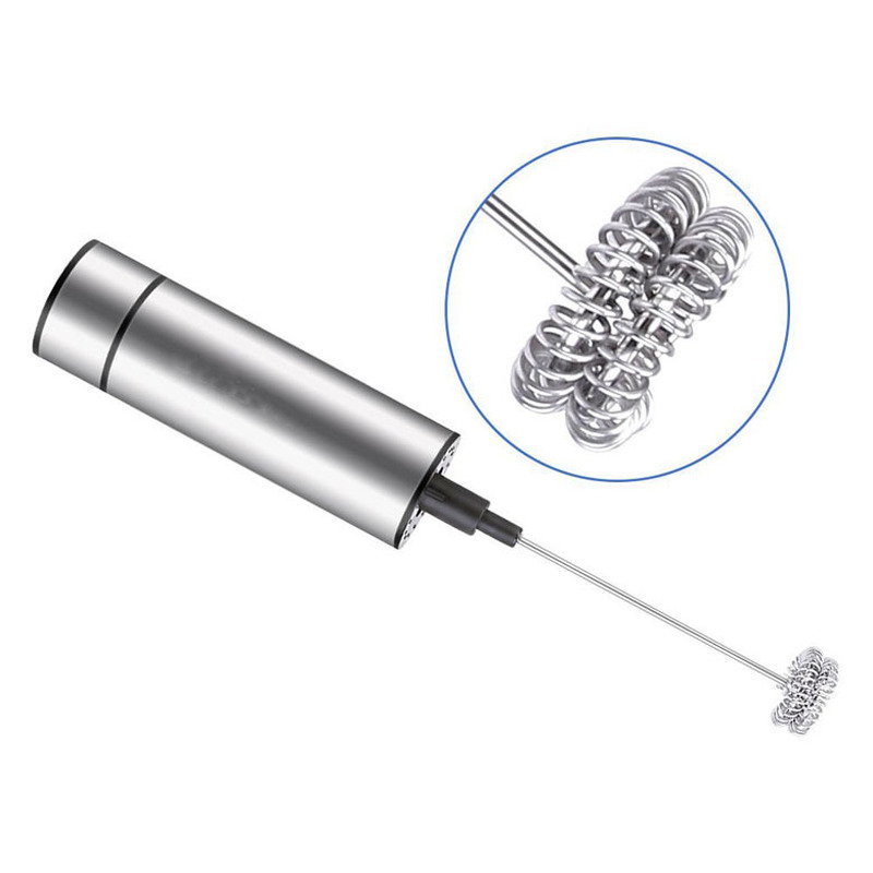 Điện Bọt Sữa Cầm Tay Không Dây Điện Mạnh Mẽ Lò Xo Thép Không Gỉ Phối Xốp Đánh Máy Làm Cho Cà Phê Cappuccino