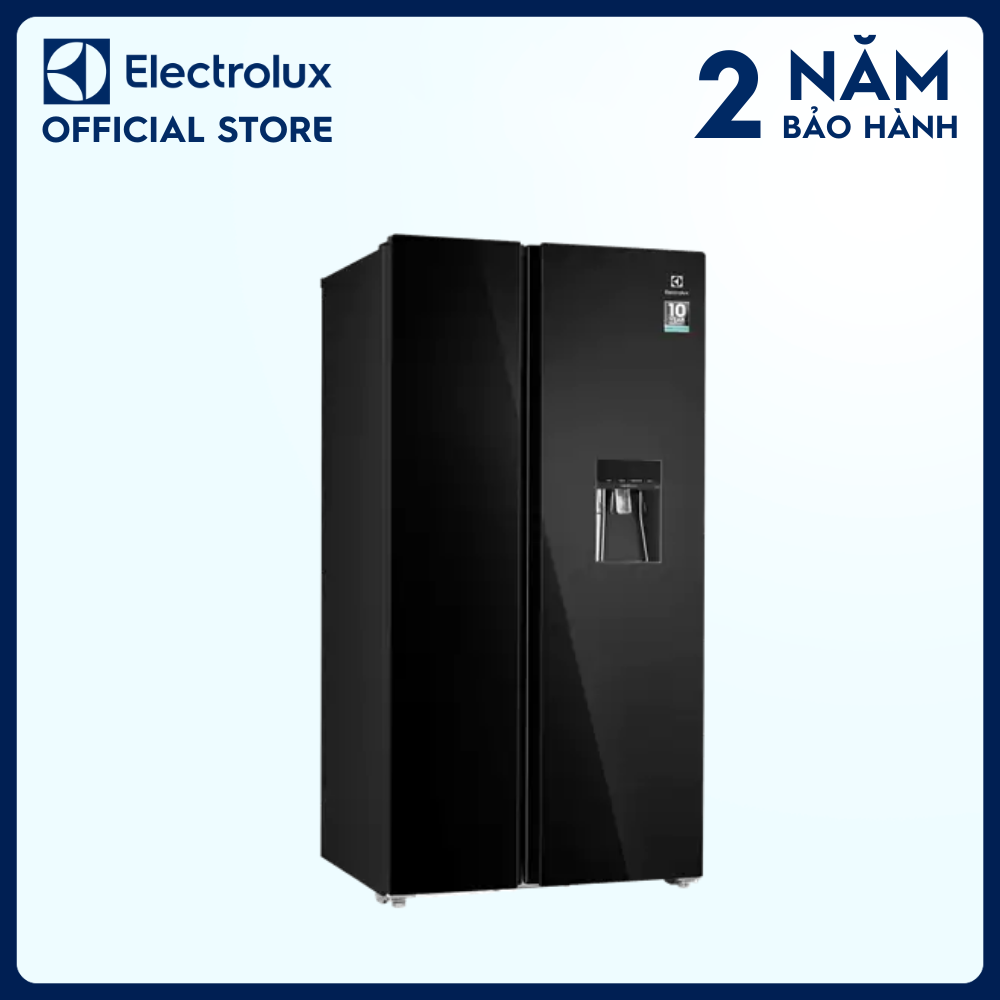 Tủ lạnh Electrolux Inverter Side by side 619 lít - ESE6645A-BVN - Lấy nước trực tiếp tiện dụng, khử mùi hiệu quả, làm lạnh, đông lạnh nhanh, chuông báo cửa [Hàng chính hãng]