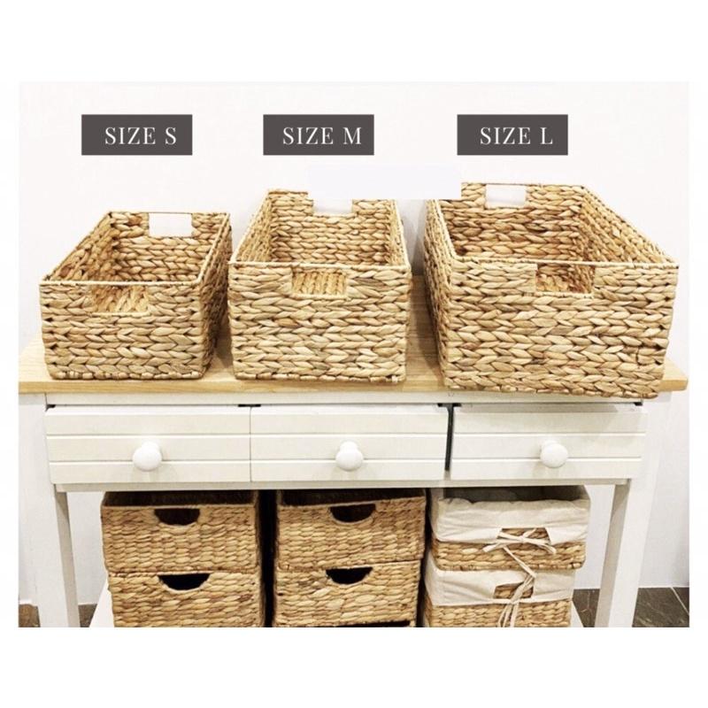 Giỏ lục bình vintage , Đựng đồ đa năng & Trang trí nhà cửa, đựng quần áo và đựng đồ chơi cho bé