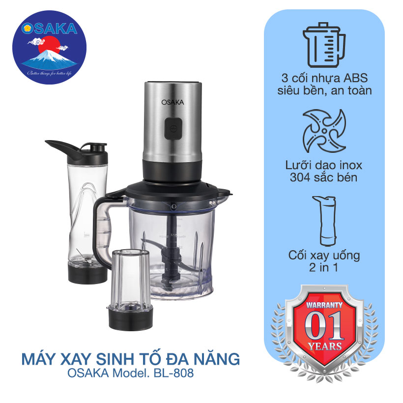 Máy Xay Sinh Tố Đa Năng Osaka BL808 - Hàng Chính Hãng
