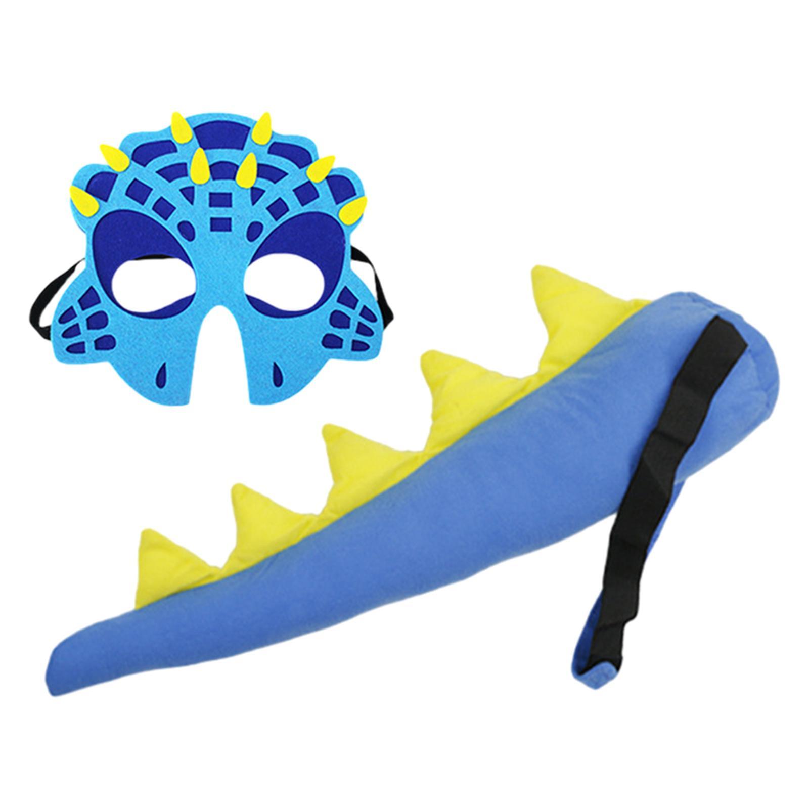Dragon Costume for Kids Dinosaur Tail Sets Role Play Cosplay Imaginative Play Dinosaur for Carnival, Nightclub, Children