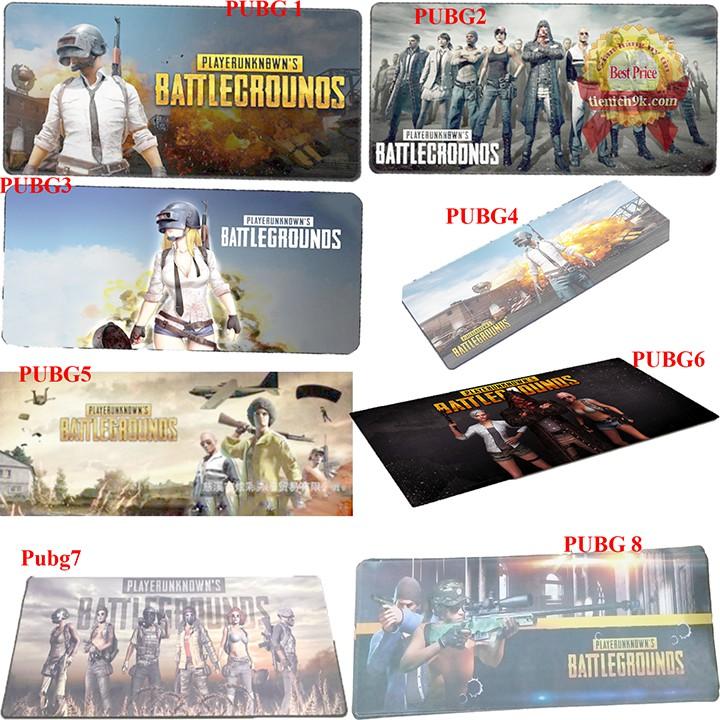 Lót chuột chơi game PUBG bo viền – Bàn di chuột lớn 80x30 cm