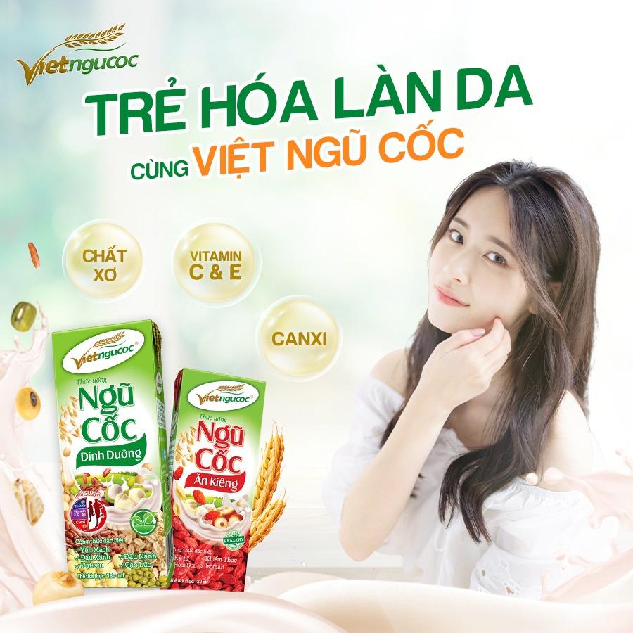 Combo 5 Lốc Sữa Ngũ Cốc Dinh Dưỡng VIỆT NGŨ CỐC Uống Liền Bổ Sung Năng Lượng Chất Dinh Dưỡng Cho Cơ Thể 110ml/ Hộp