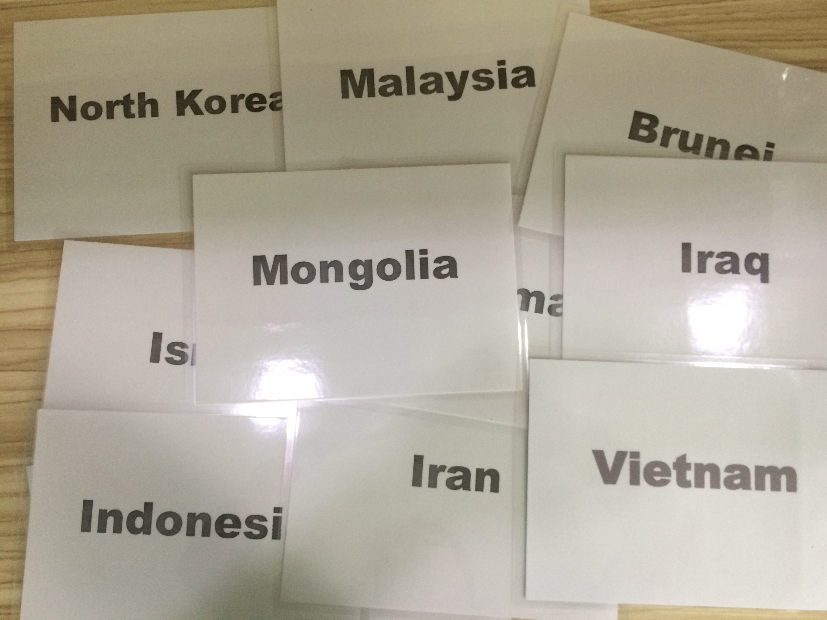 Asian Country Flag Flashcards - Thẻ học tiếng Anh chủ đề Quốc kỳ các nước châu Á - 20 cards
