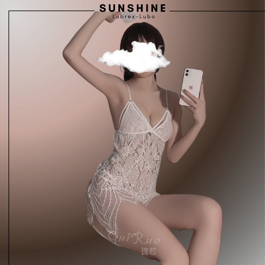 Váy ngủ sexy 2 dây gợi cảm xuyên thấu quyến rũ nhiều màu đen đỏ trắng - SUNSHINE DUOICA1235