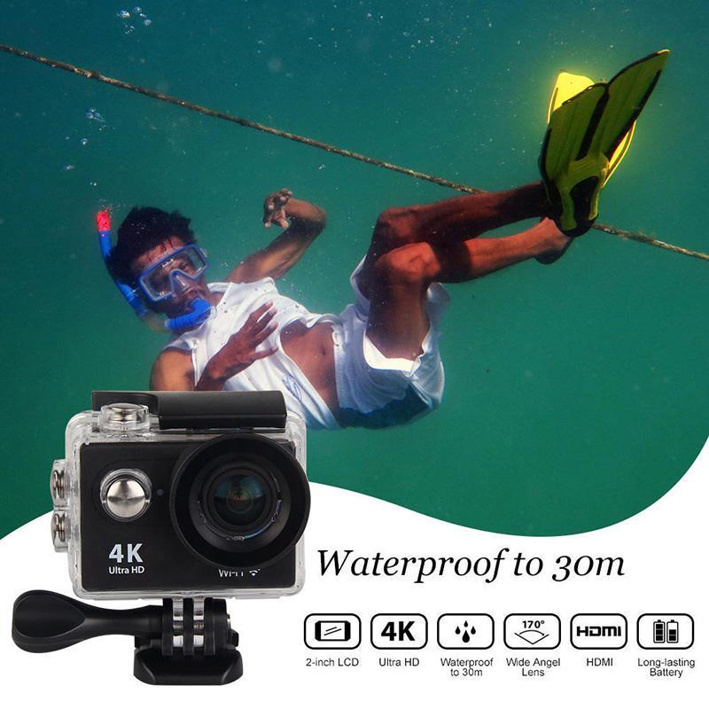 Máy ảnh hành động H9 Ultra HD 4K / 30fps WiFi 2.0 "170d Máy ảnh máy ảnh chống nước dưới nước