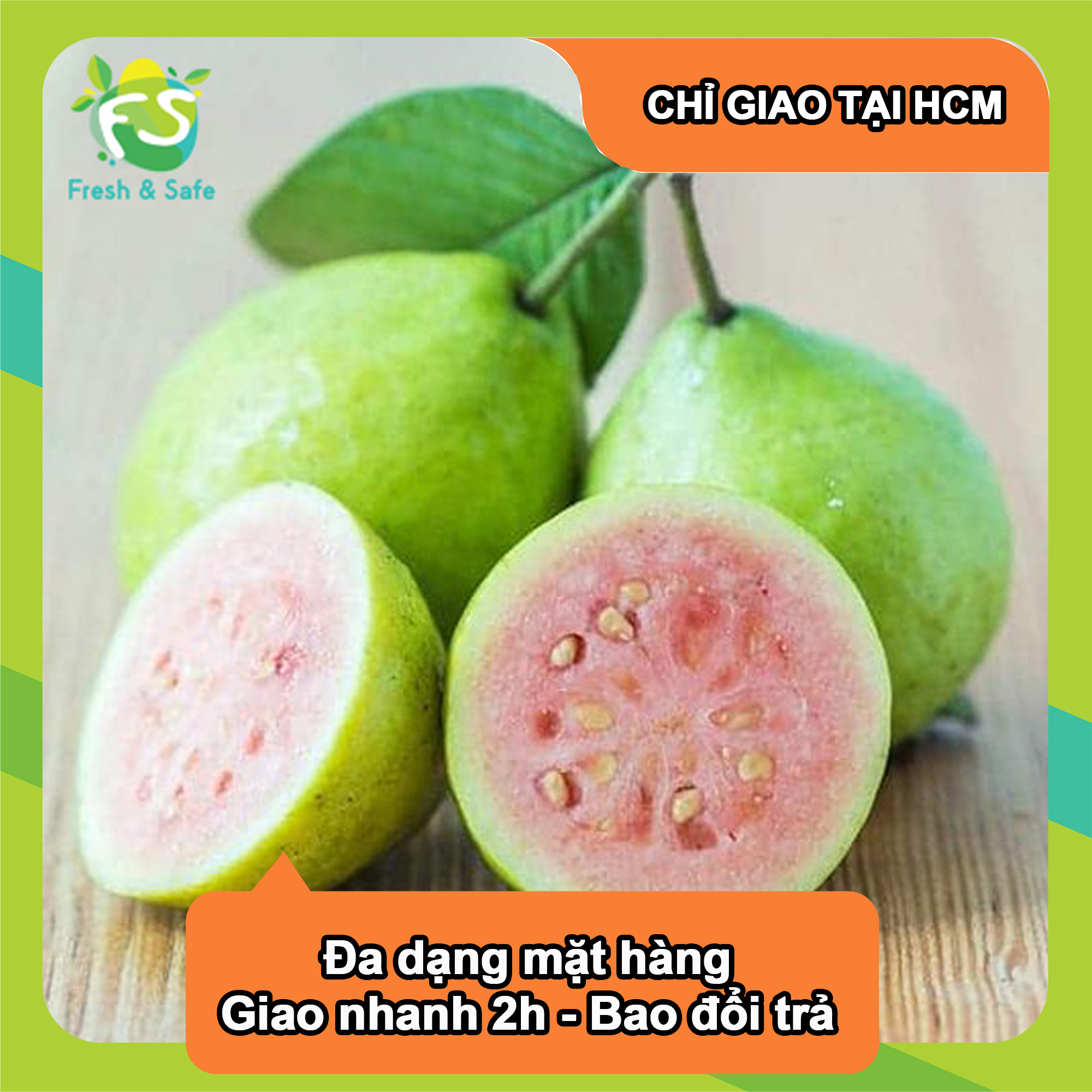 [Chỉ Giao HCM] - Ổi Trân châu ruột đỏ - 1KG