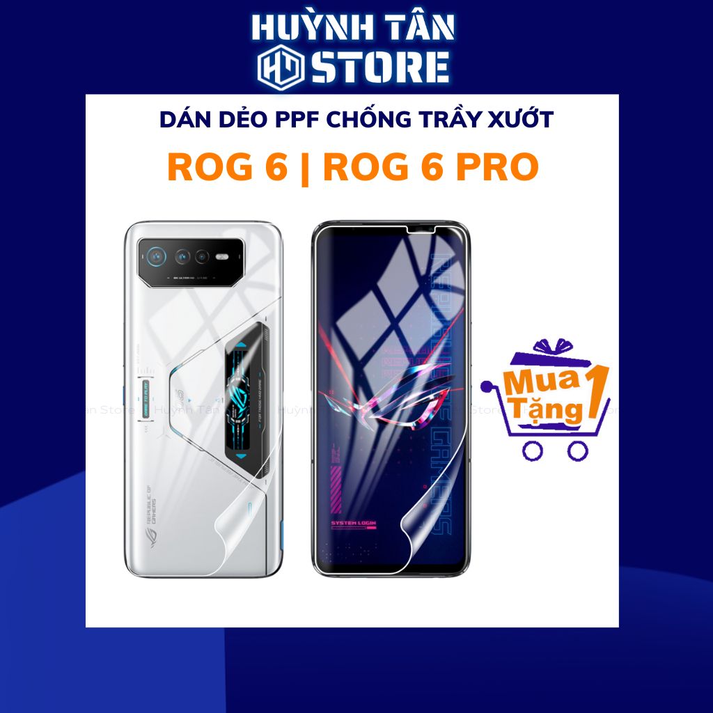 Miếng dán ppf rog phone 6 trong suốt hoặc nhám chống bám vân tay bảo vệ camera mua 1 tặng 1 phụ kiện huỳnh tân store