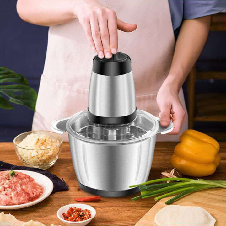 Máy Xay Thịt Inox Làm Giò Chả, Xay Cua, tôm, Cá ,rau củ đa năng