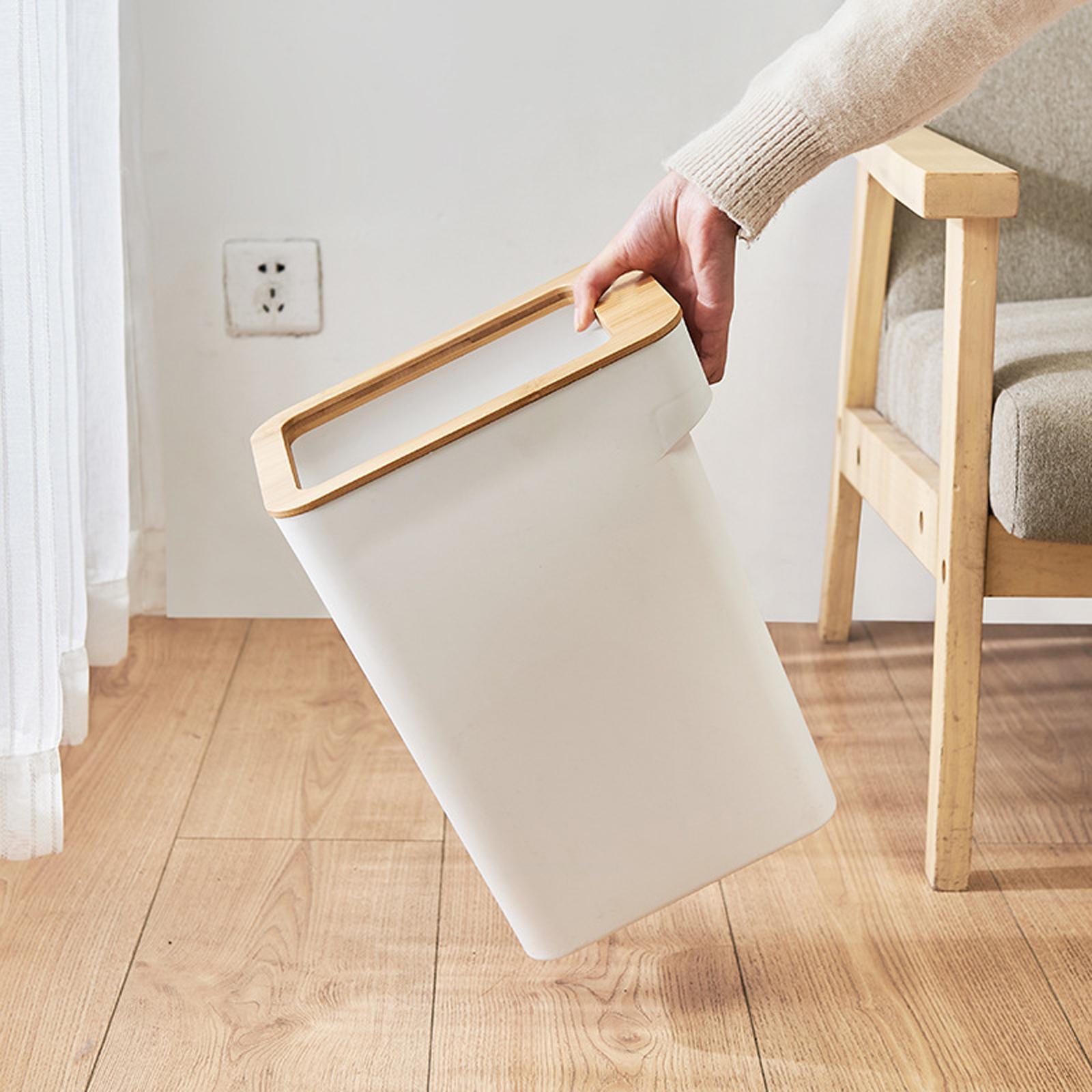 Modern Trash Bin Garbage Can Wastebasket Dustbin Bucket for Toilet Bedroom