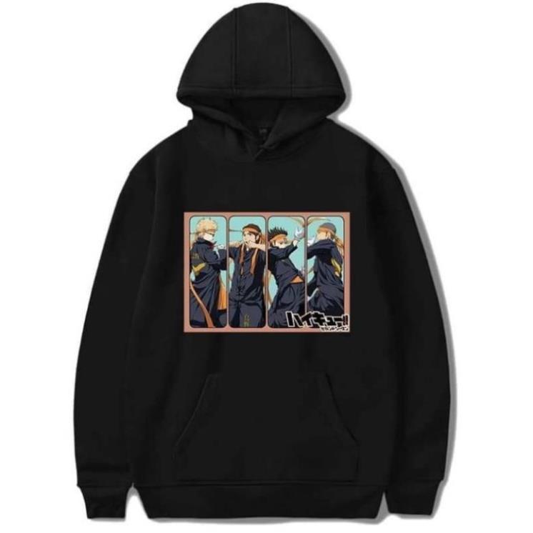 Áo Hoodie Dài Tay Anime- Haikyuu Anime Karasuno High School Nam Nữ Cực HOT