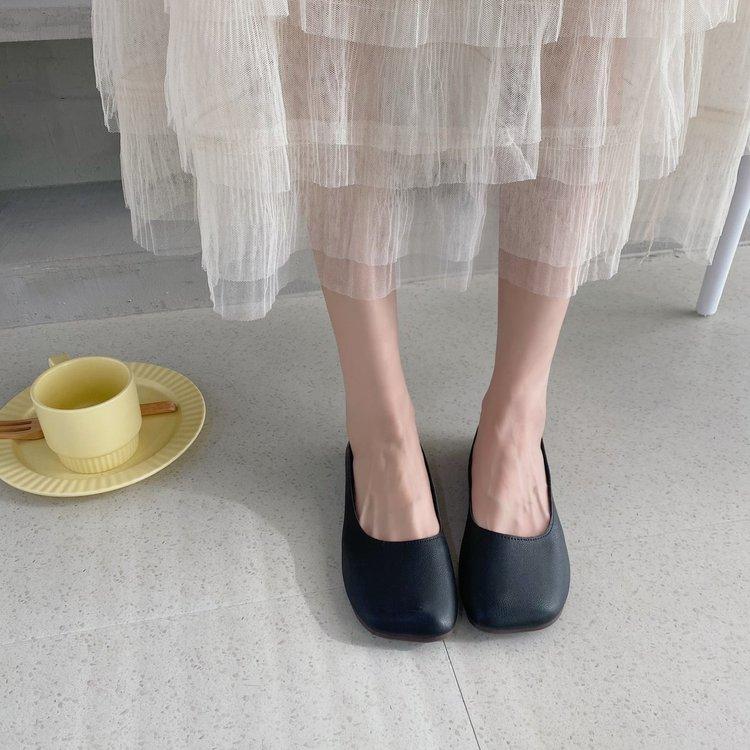 Giày búp bê đế mềm mũi vuông thời trang sành điệu thanh lịch cho nữ