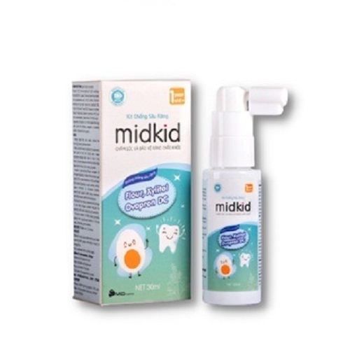 Xịt chống sâu răng Midkid, chăm sóc và bảo vệ răng cho bé từ 1 tuổi