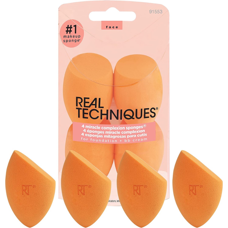 Set 4 bông mút trang điểm Real Techniques 4 miracle complexion sponges