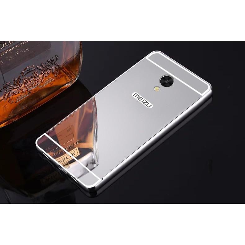 Ốp lưng Meizu M3, M3s tráng gương viền kim loại