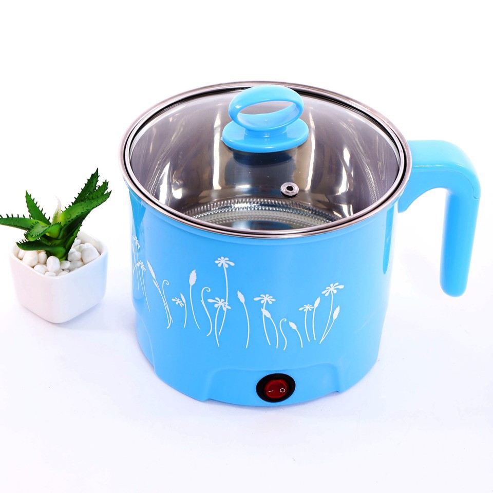 Nồi lẩu điện mini cầm tay có lòng hấp - Ca mỳ điện mini