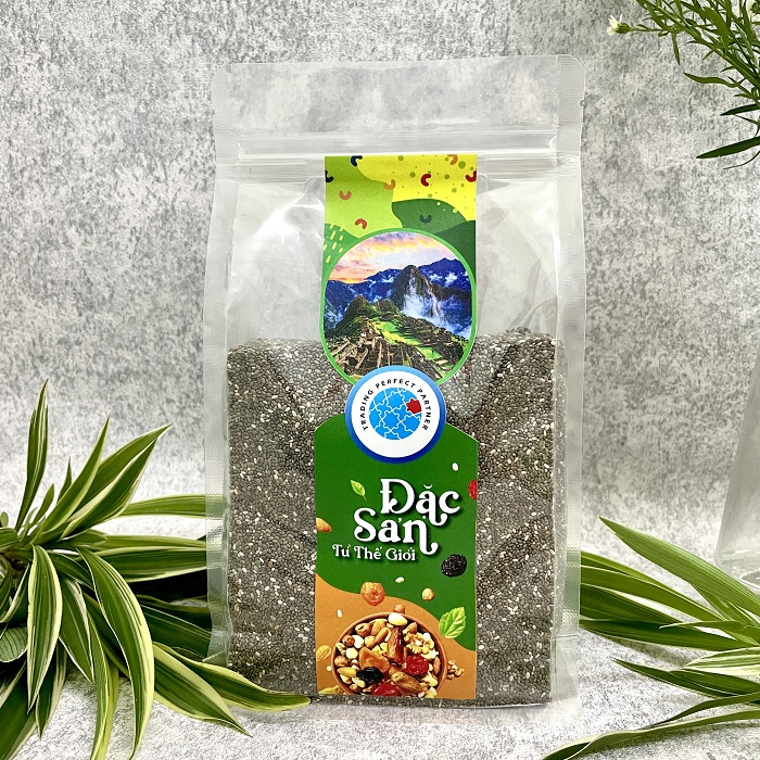 Combo 2 túi Hạt Chia Đen Hữu Cơ Peru Trading Perfect Partner (500gr/túi) - Hạt Chia sạch organic, cam kết chất lượng