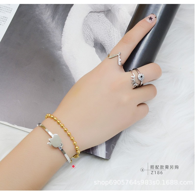 Bộ 3 Chiếc Nhẫn Cá Tính Titan Ko Đen TT 2526