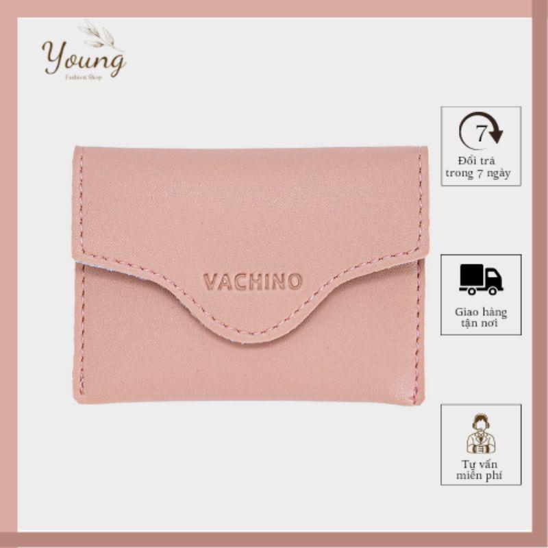 [FREESHIP] Ví Da Nữ Cầm Tay Mini VACHINO VN001 kiểu dáng dọc nhiều ngăn đựng thẻ, đựng tiền nhỏ gọn
