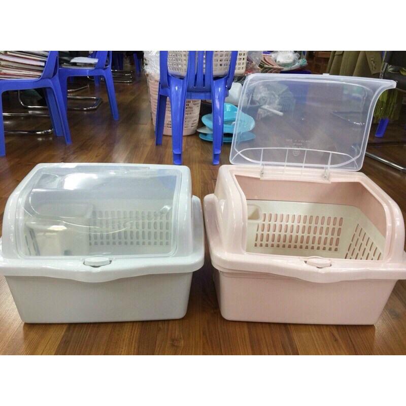 Giá úp bát có nắp đậy đa năng