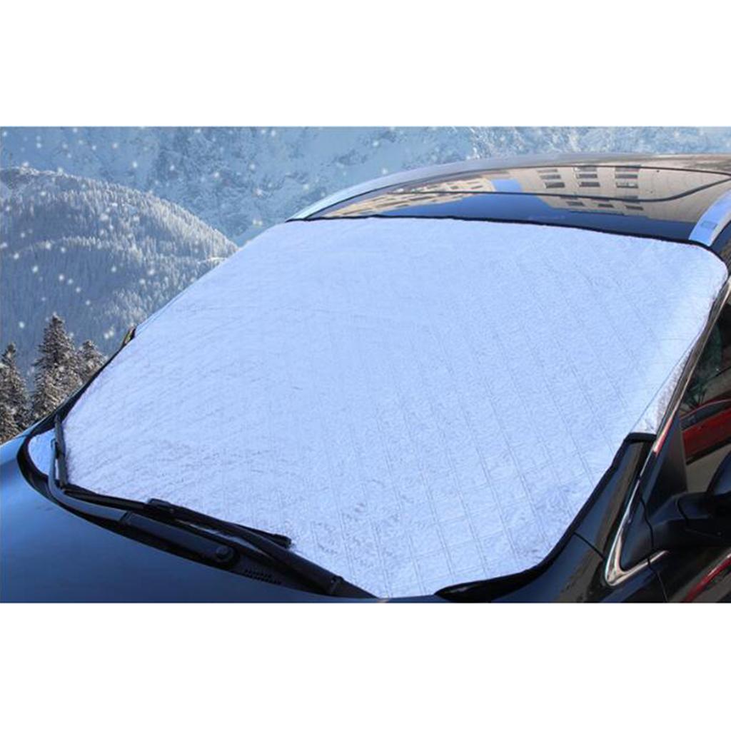 Windshield Snow Sun Cover Tarp Ice Scraper Frost Dust Removal Auto Van SUV