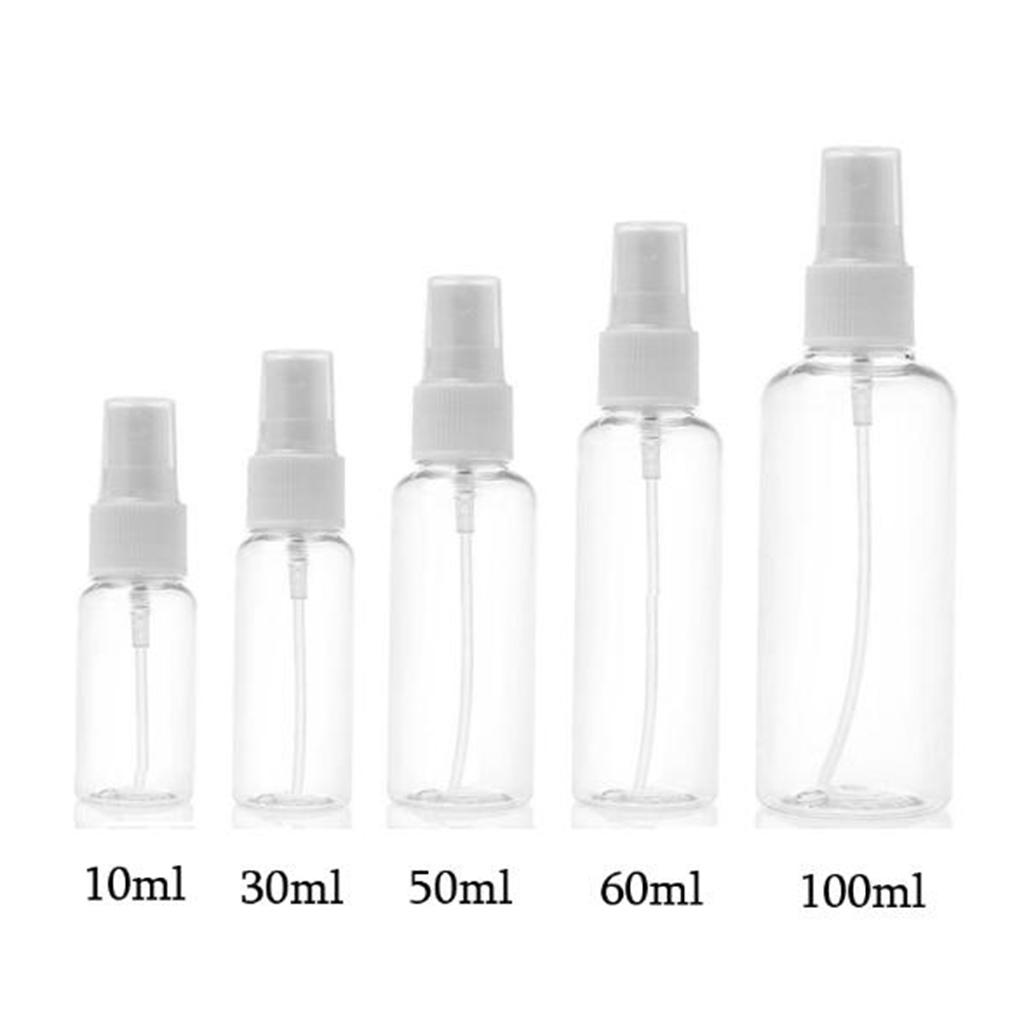 10PCS 30ml 50ml Mini Transparent Plastic Makeup Cosmetic Atomizer Bottles Pump