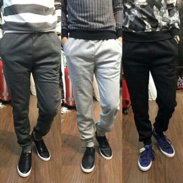 Quần jogger nỉ bông chất dày mịn ấm phong cách thể thao