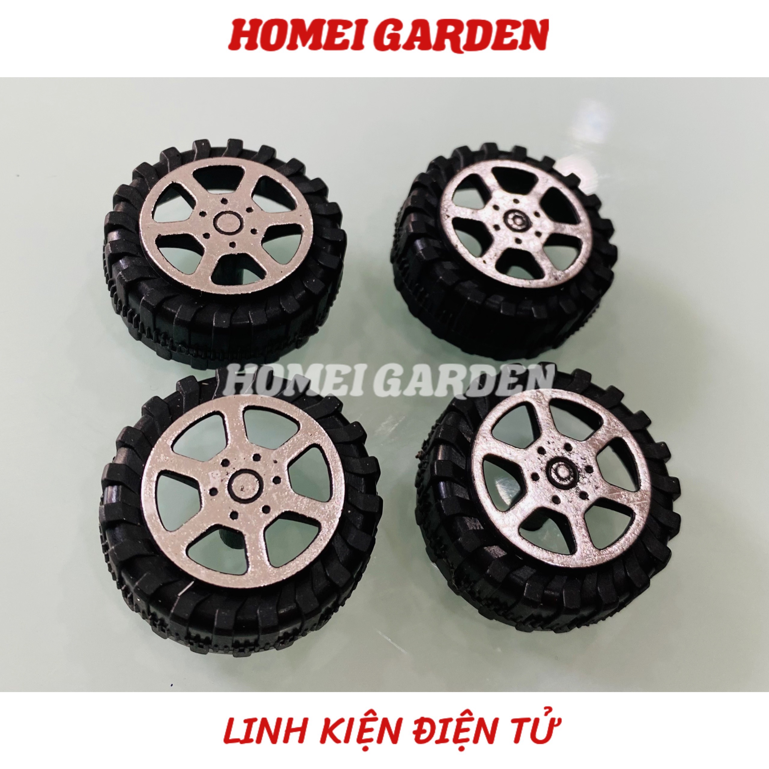 Bánh xe nhựa mini đường kính 30mm trục 2mm mới 100% - HM0130