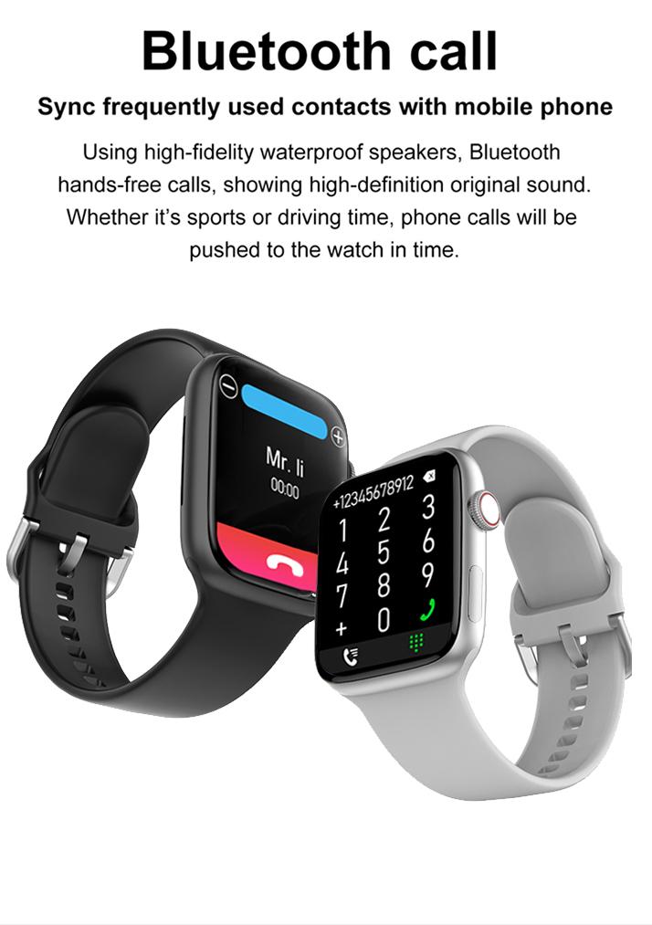 Sê -ri SMART SMART SERIES 8 HD thể thao nhịp tim Thể thao Thể dục huyết áp Bluetooth Call Men Women smartwatch cho Apple Color: White
