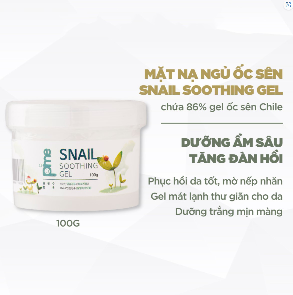 MẶT NẠ GEL DƯỠNG NGỦ ỐC SÊN PIME SNAIL SOOTHING 100G