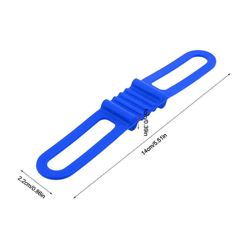 Bộ 6 Dây Đeo Đèn Pin Xe Đạp Silicon Co Giãn Giúp Cố Định Đèn Pin/ Vật Dụng Trên Xe Đạp MaiLee (Màu ngẫu nhiên)