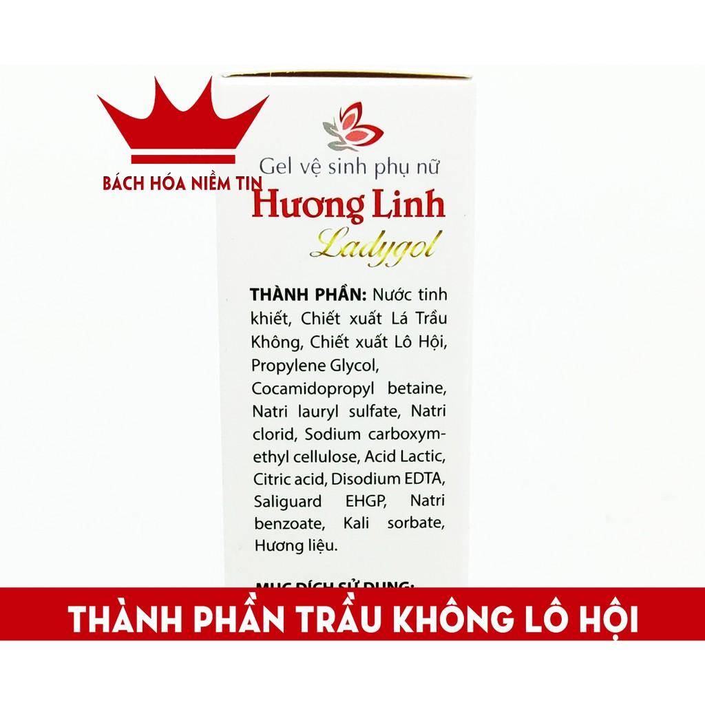 Gel vệ sinh phụ nữ Hương Linh - chiết xuất lá trầu không, lô hội  khử mùi kháng khuẩn hết viêm nhiễm hiệu quả - 100ml