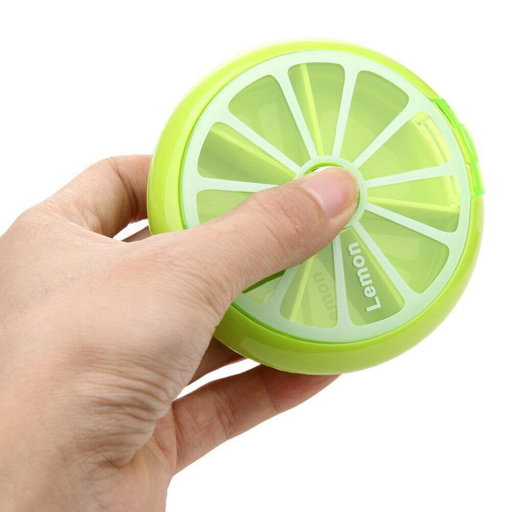 7 Day Pill Box Weekly Rotating Travel Pill Case Splitter Pill Organizer Portable Medicine Box Pill Container Health Care Tools