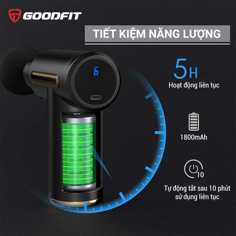 Máy mát xa cầm tay mini Massage Gun GoodFit GF212MG