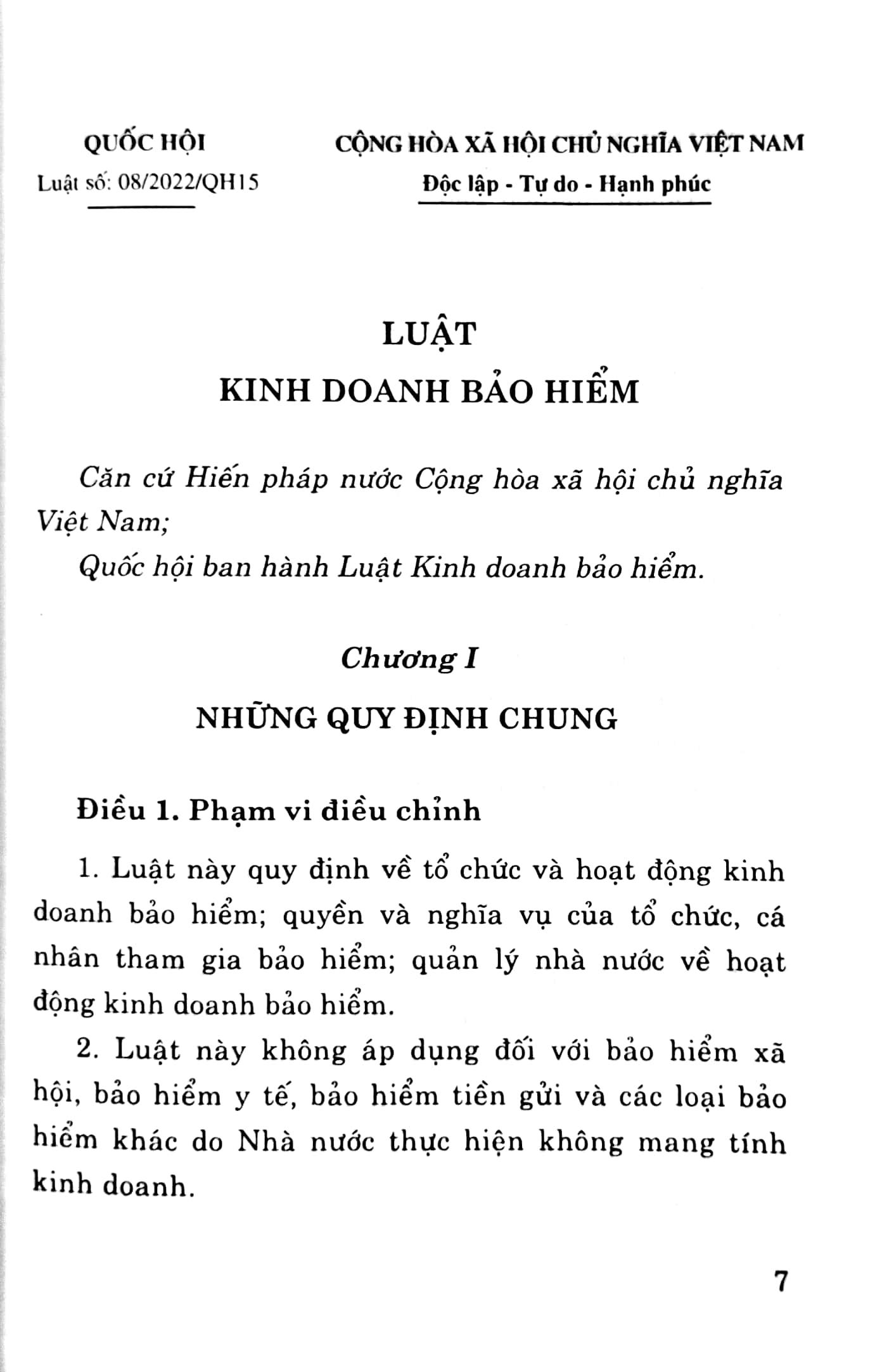 Luật Kinh Doanh Bảo Hiểm