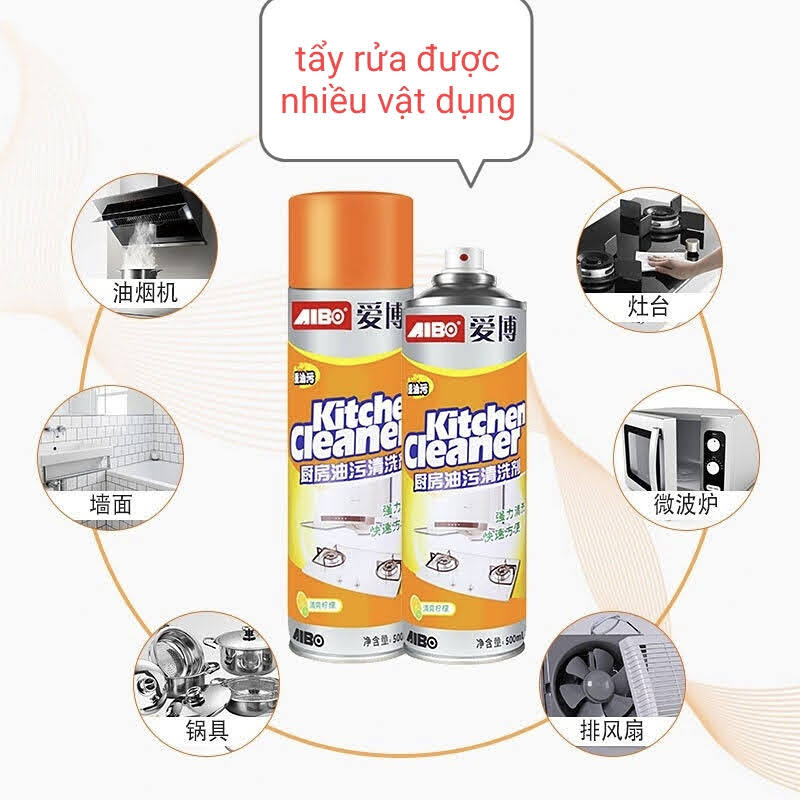 Bình xịt đa năng tẩy rửa bếp, Bình 500ml