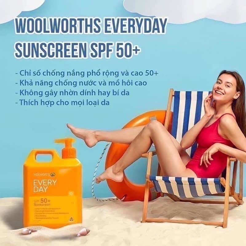 Kem Chống Nắng Woolworths Everyday Sunscreen SPF 50+ 500ml - 1000ml