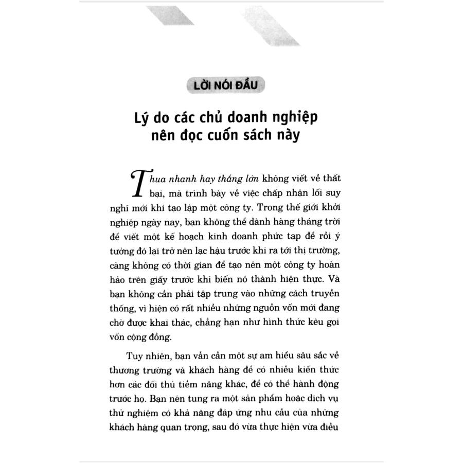 Thua Nhanh Hay Thắng Lớn