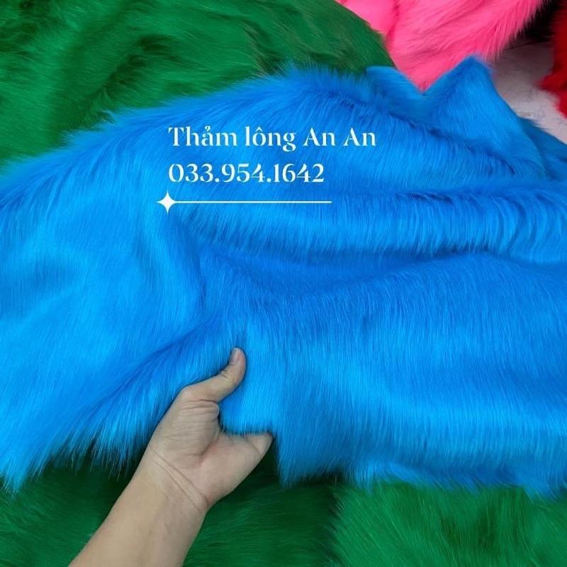 Thảm lông trải bàn - Thảm lông chụp hình màu Xanh dương