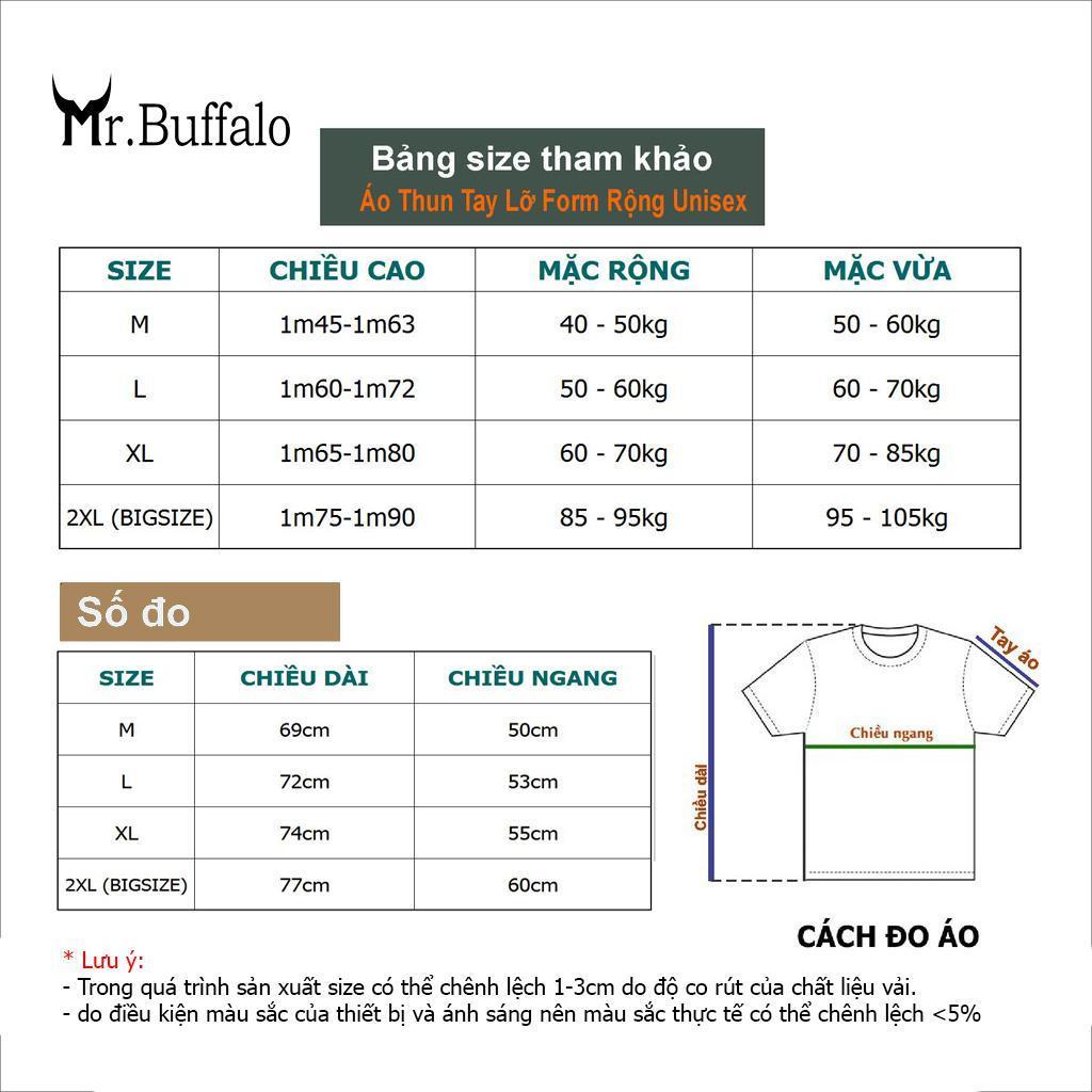 Áo Tay Lỡ Phản Quang Râu Trắng Onepice Mr.Buffalo unisex form rộng có big size MB28
