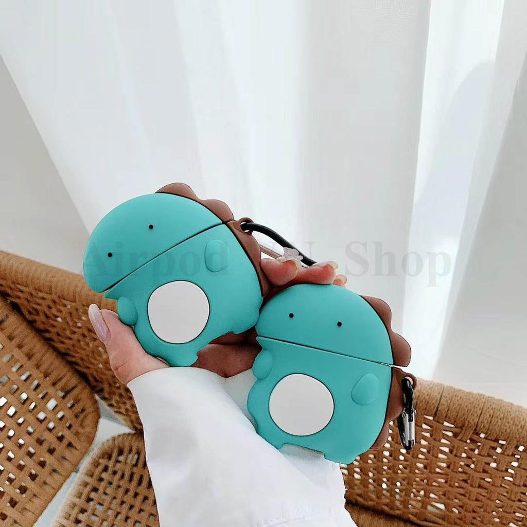 Bao Case Ốp dành cho airpod 1 và 2, Airpod pro... khủng long mắt hí silicon cao cấp