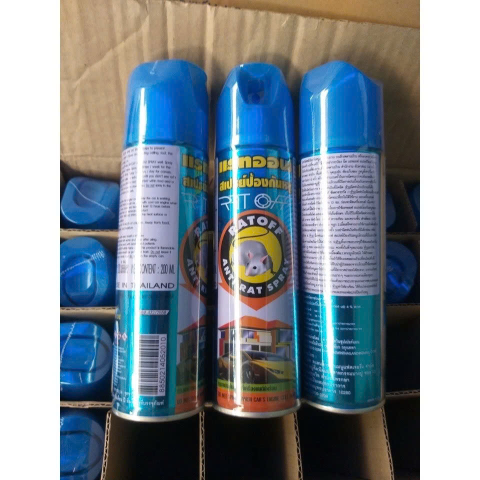Chai Xịt Đuổi Chuột RAT OFF ANTI RAT SPRAY 200ml Thái Lan
