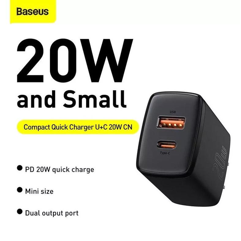 Củ Sạc nhanh 20W PD COMPACT ( Cổng kép USB + type C, 20W PD / QC 3.0 Multi Quick Charge) Hàng Chính Hãng Remax - CCXJ-A01