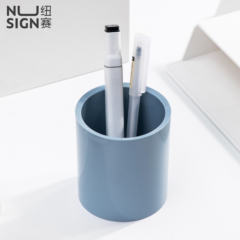 Ống cắm bút để bàn cao cấp Nusign - Chất liệu nhựa cao cấp - Xanh dương/Hồng 1 chiếc - NS023