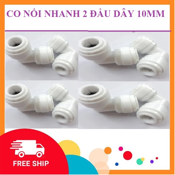 COMBO 2 CÁI : Co Nối Nhanh Hai Đầu Dây 10mm -Phụ Kiện Lọc Nước RO