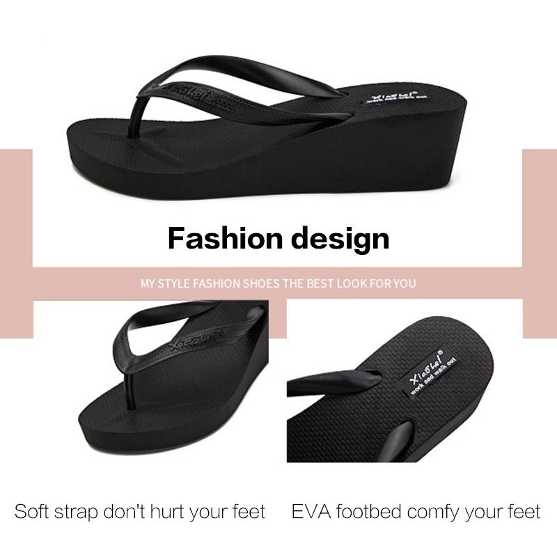 Dép Xỏ Ngón Đế Cao / Giày Đế Xuồng Nữ / Dép Xuồng Đế Cao / Dép Tông Nữ / Dép Sandal Xỏ Ngón Đế Xuồng Thời Trang Nữ Tính