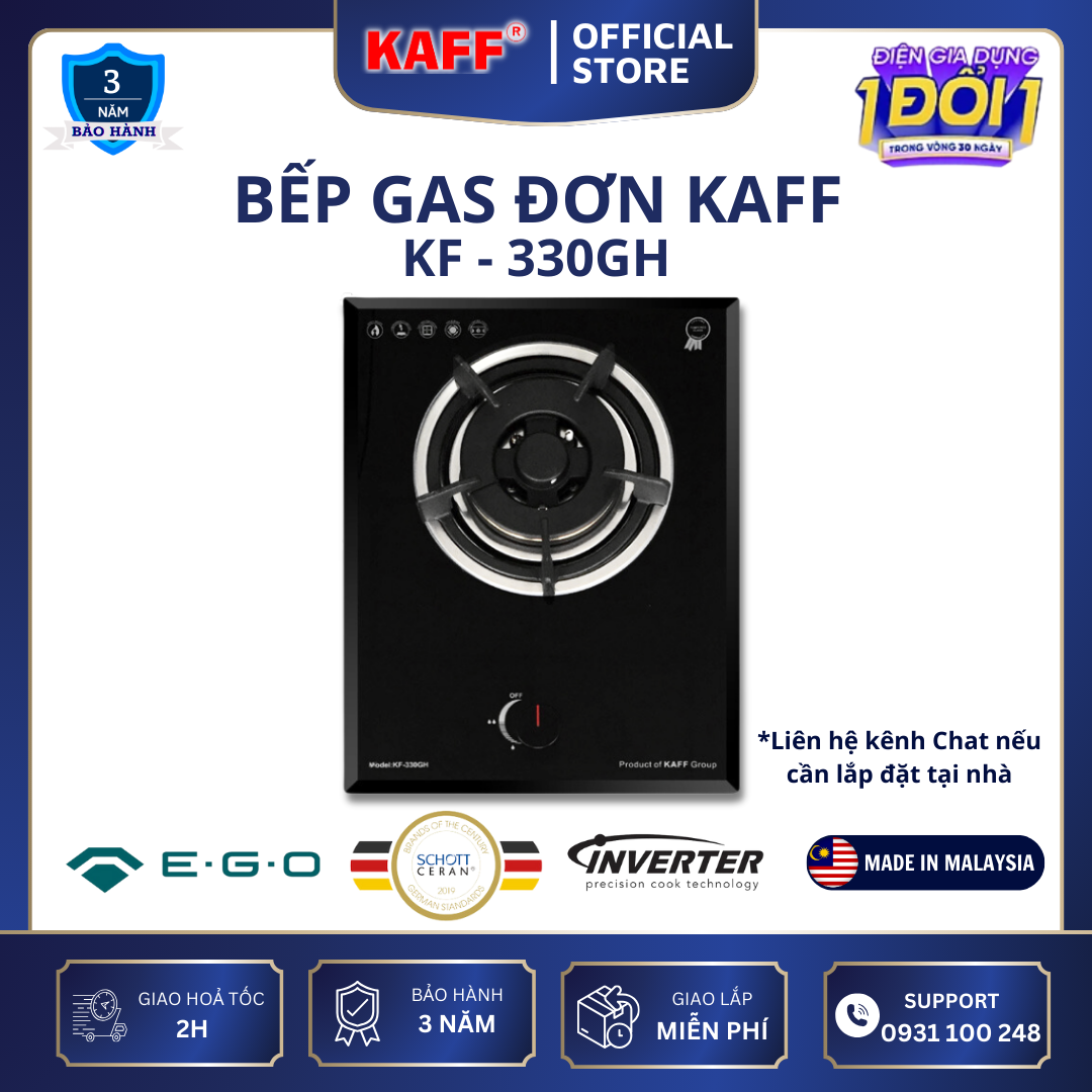 Bếp ga đơn KAFF KF- 330GH - Hàng chính hãng