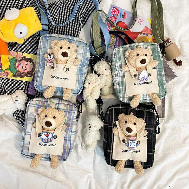 Bag Women's2021New Canvas Messenger Bag Fresh Cute Student Shoulder Bag Korean Style All-Match Japanese Style Small Shou