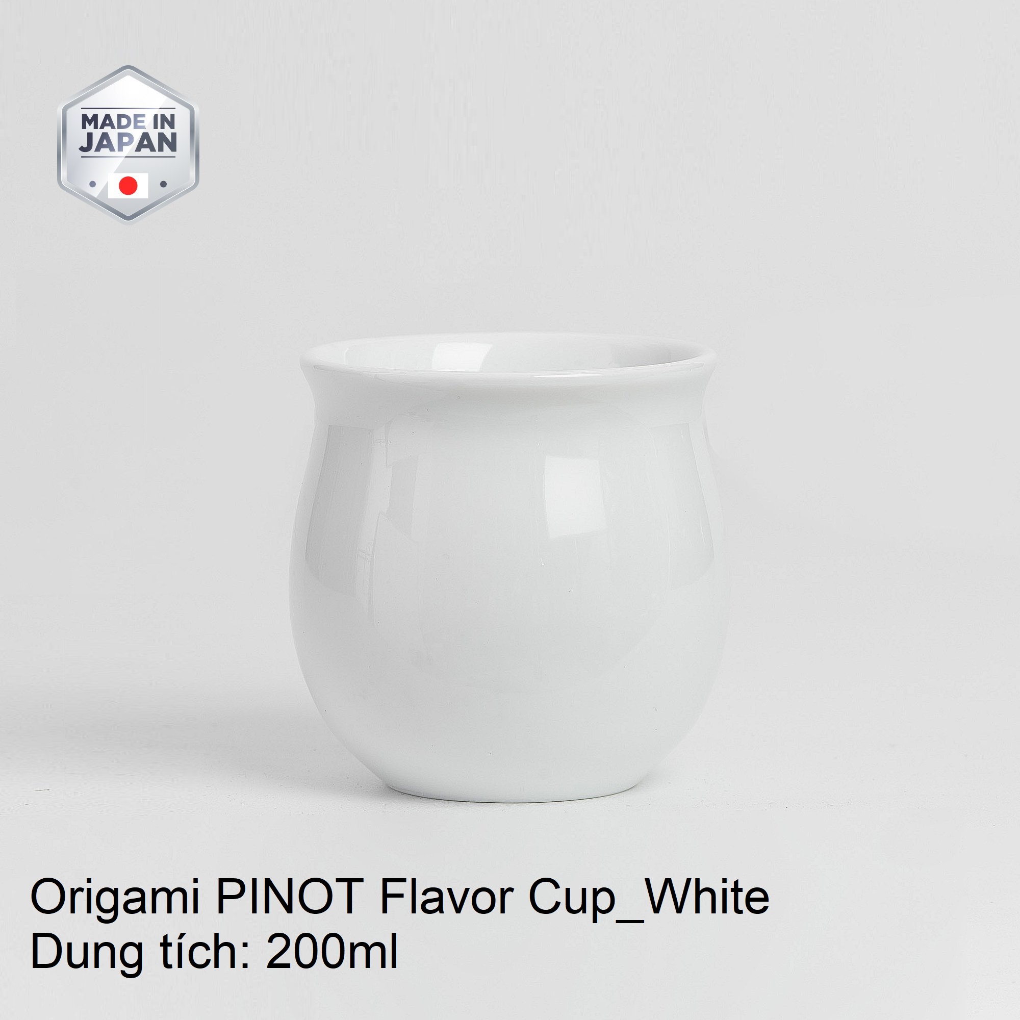 Ly sứ uống trà cà phê Origami Pinot Flavor Cup 200ml