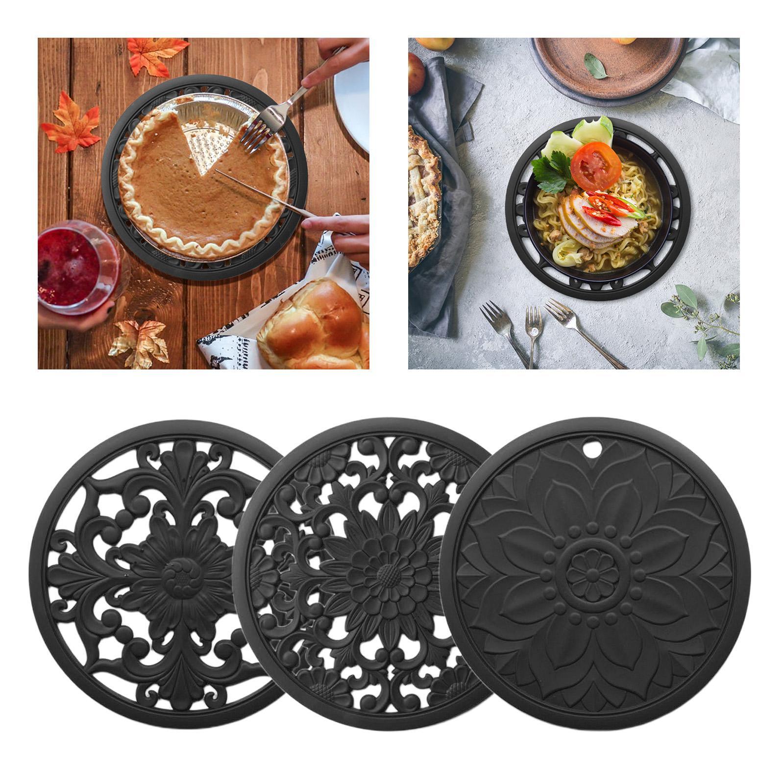 3 Set Heat-insulated Silicone Hot Pads Countertop Bowl Mat Trivet